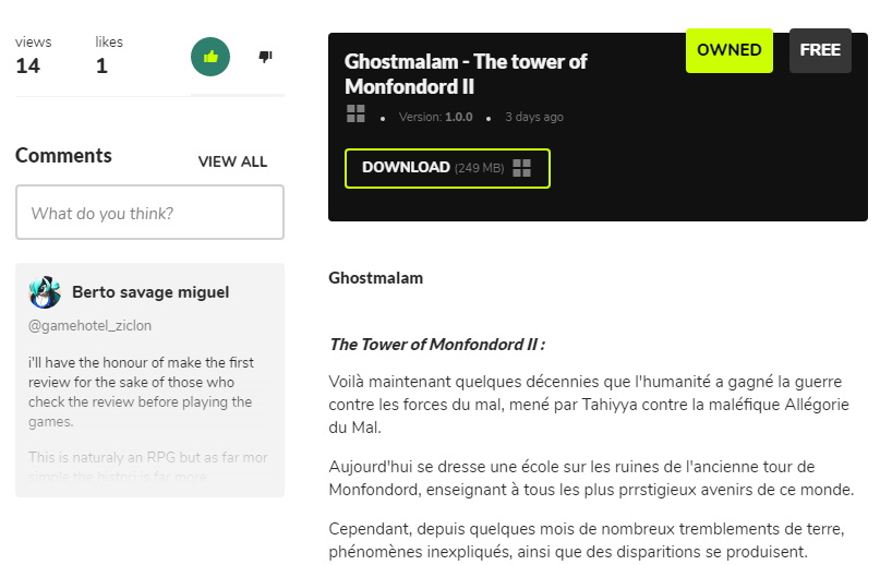 Screenshot de Ghostmalam II - The tower of Monfondord (2019)
